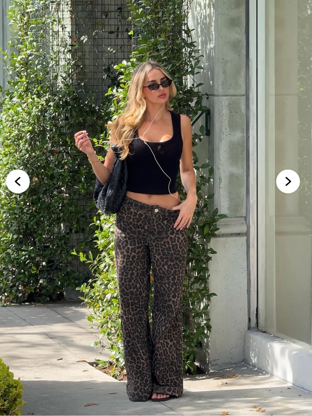 emory park Brown Leopard-Print Wide Leg Pants